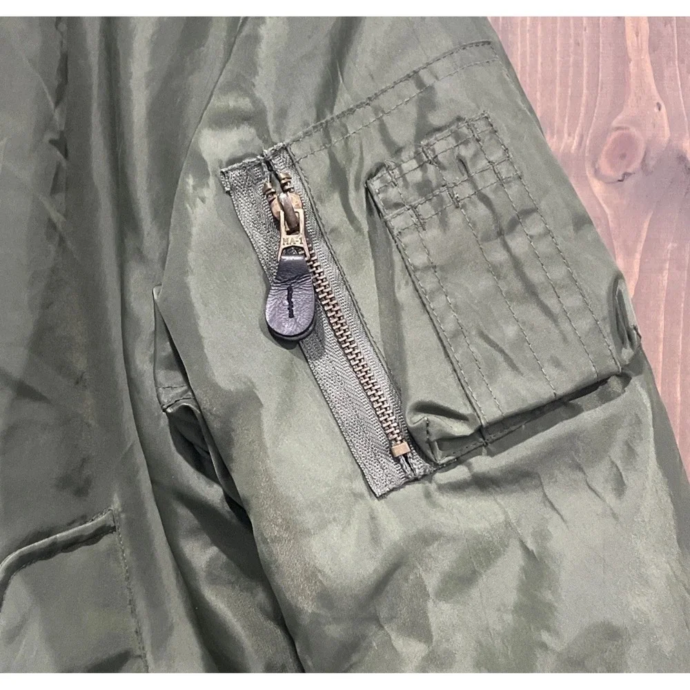 Northern Explosion NXP GST F-14 Operator Green Flight Bomber Jacket MA-1‎ Size M